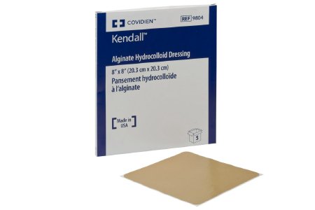 Kendall - Hydrocolloid Dressing with Alginate 4 X 4 Inch Square Sterile - 9801-