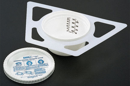 Fisher Scientific Fisherbrand Commode Specimen Collector Plastic Snap-On Lid 650 mL (22 oz.) NonSterile - 2544208