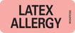 Precision Dynamics MedVision Pre-Printed Label Allergy Alert Latex Allergy Fluorescent Red 1 X 2-1/4 Inch - V04FR7292