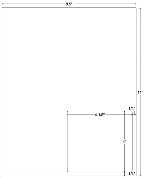 Tabbies Integrated Label Forms - 4-1/8"W x 4"H, 1500 per Case - 59914