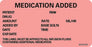 MedVision - Pre-Printed Label Anesthesia Label Fluorescent Red Paper Medication Added Black Medication Instruction 1-1/2 X 2-15/16 Inch - MV07FR7387