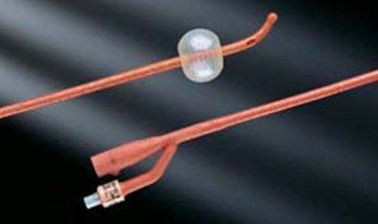 Bardex I.C. - Foley Catheter 2-Way Coude Tip 5 cc Balloon 16 Fr. Red Rubber - 0102SI16
