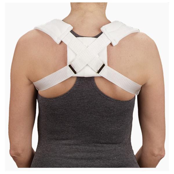 Deroyal Industries Inc Strap Premium Adult Clavicle Synth Stcknt/Fm Pd White Size Medium Ea - 3002-03