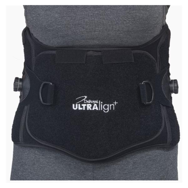 Deroyal Industries Inc Orthosis Ultralign Lso Adult Lumbar Sacral Non-Tapered Black Size Medium Ea - UPL3430-15