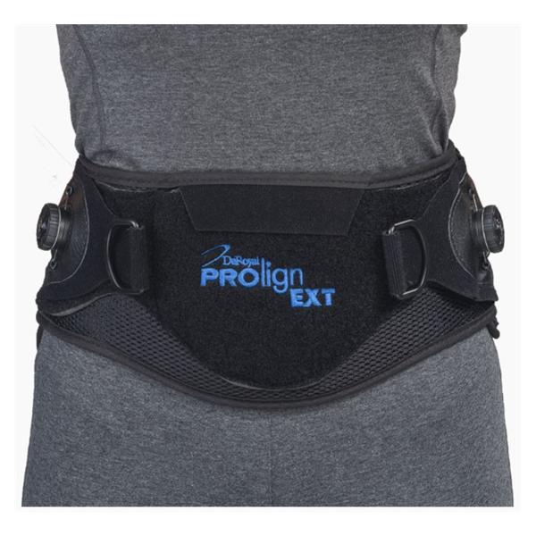 Deroyal Industries Inc Brace Orthosis Prolign Ext Adult Spinal Black Size X-Small Ea - 157-01