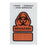 RD Plastics Company - Specimen Transport Bag with Document Pouch 6 X 9 Inch Zip Closure Biohazard Symbol / Storage Instructions NonSterile - B22