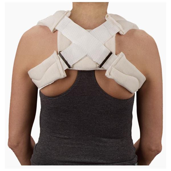 Deroyal Industries Inc Strap Heavy Duty Clavicle Synth Stcknt/Fm Pd White Size Medium Ea - 3004-03