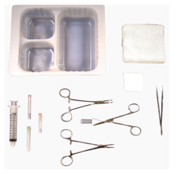 Deroyal Industries Inc Tray Laceration With 5 Gauze Sponges 2X2 8-Ply Lf Sterile Each, 30 Ea/Ca - 50-1515