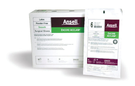 ENCORE Acclaim - Surgical Glove Size 6.5 Sterile Pair Latex Extended Cuff Length Smooth Ivory Chemo Tested - 5795002