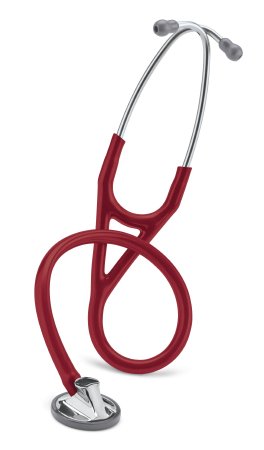3M Littmann Master Cardiology - Cardiology Stethoscope Burgundy 1-Tube 27 Inch Tube Single Head Chestpiece - 2163