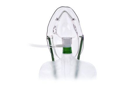 Teleflex Medical Oxygen Mask Under the Chin Style Adult User One Size Fits Most Adjustable Nose Clip / Elastic Strap - 1007