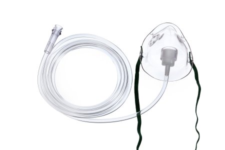 Teleflex Medical Oxygen Mask Short Style Pediatric User One Size Fits Most Adjustable Nose Clip / Elastic Strap - 1035