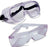 ChemoPlus - Protective Goggles Wraparound Clear Tint Plastic Lens Clear Frame Over Ear One Size Fits Most - DP5030G
