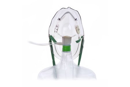 Teleflex Medical NonRebreather Oxygen Mask Under the Chin Style Adult User One Size Fits Most Adjustable Elastic Head Strap - 1059