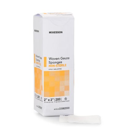 McKesson McKesson Gauze Sponge Cotton 8-Ply 2 X 2 Inch Square NonSterile - 22082000