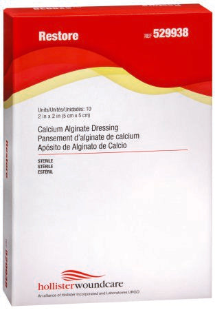 Restore - Calcium Alginate Dressing 2 X 2 Inch Square Calcium Alginate Sterile - 529938