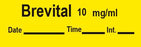 Precision Dynamics TimeMed Pre-Printed Label Timemed Anesthesia Label Brevital Yellow 1-1/2 X 1/2 Inch - AN-41