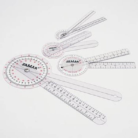 Patterson Medical Supply EZ Read Jamar Goniometer 0 - 180 Degree / Opposite Directions Inches and Centimeters 6 Inch - 7539
