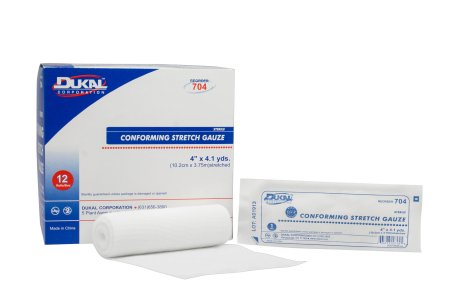 Dukal - Conforming Bandage Polyester / Rayon 1-Ply 4 Inch X 4-1/10 Yard Roll Shape Sterile - 704