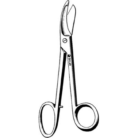 Sklar Sklar Plaster Shears Bruns 9-1/4 Inch Length OR Grade Stainless Steel NonSterile Finger Ring Handle Slightly Curved Blunt/Blunt - 11-1295