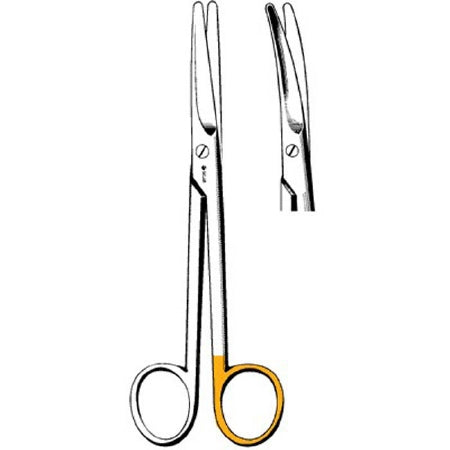 Sklar Sklarcut Dissecting Scissors Mayo 9 Inch Length OR Grade Stainless Steel NonSterile Finger Ring Handle Curved Blunt/Blunt - 15-3568