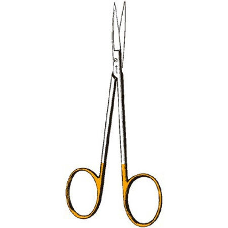 Sklar Edge - Iris Scissors 4-1/2 Inch Length OR Grade Stainless Steel / Tungsten Carbide NonSterile Finger Ring Handle Straight Sharp Tip / Sharp Tip - 16-2405