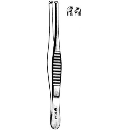Sklar Sklar Tissue Forceps 10 Inch Premium OR Grade Stainless Steel NonSterile NonLocking Thumb Handle Straight 4 X 5 Teeth - 19-1910