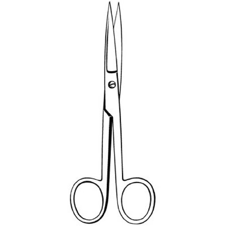 Econo - Operating Scissors 5-1/2 Inch Length Floor Grade Stainless Steel Finger Ring Handle Sharp Tip / Sharp Tip - 21-275