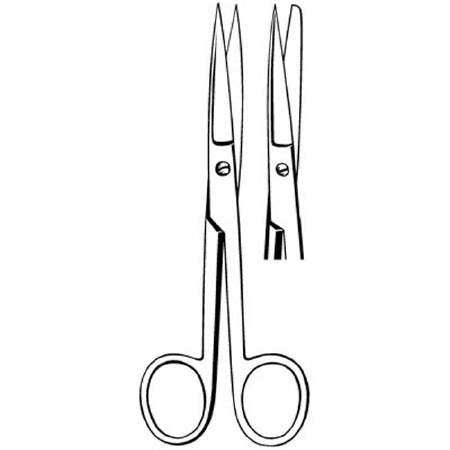 Sklar Econo Operating Scissors 6-1/2 Inch Length Floor Grade Stainless Steel Finger Ring Handle Sharp/Blunt - 21-281