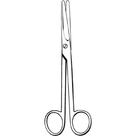 Sklar Econo Operating Scissors Mayo 6-3/4 Inch Length Floor Grade Stainless Steel Finger Ring Handle Straight Blunt/Blunt - 21-321