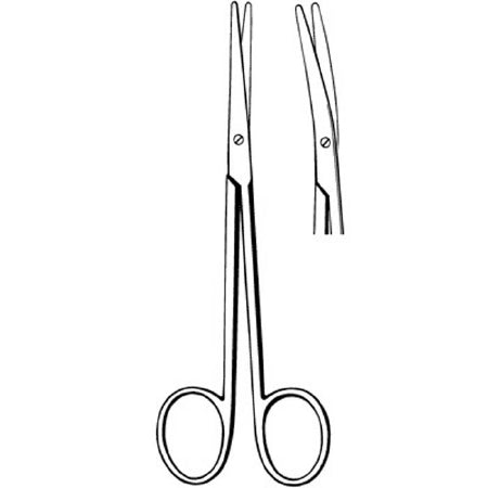 Econo - Dissecting Scissors Metzenbaum-Lahey 5-1/2 Inch Length Floor Grade Stainless Steel NonSterile Finger Ring Handle Curved Blunt Tip / Blunt Tip - 21-336