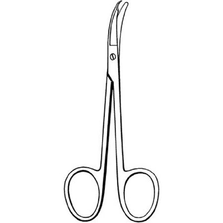 Econo - Suture Scissors Spencer 3-1/2 Inch Length Floor Grade Stainless Steel Finger Ring Handle Curved Blunt Tip / Blunt Tip - 21-346