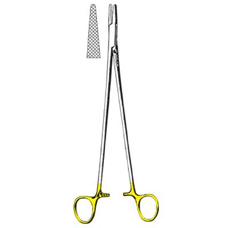 Sklar Needle Holder 10.5 Inch Serrated, Broad Jaw - 21-3510