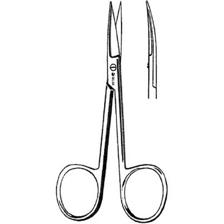 Sklar Sklar Tissue Scissors 4-3/4 Inch Length OR Grade Stainless Steel Finger Ring Handle Curved Sharp/Sharp - 47-1045
