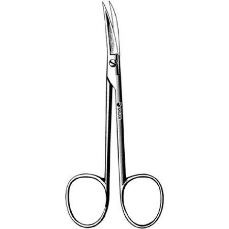 Sklar Sklar Plastic Surgery Scissors 4-1/2 Inch Length OR Grade Stainless Steel Finger Ring Handle Curved Sharp/Sharp - 47-1345