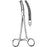 Sklar Forceps Long 7-1/2 Inch Surgical Grade Stainless Steel NonSterile Ratchet Lock Finger Ring Handle Curved Serrated Tip - 90-2690