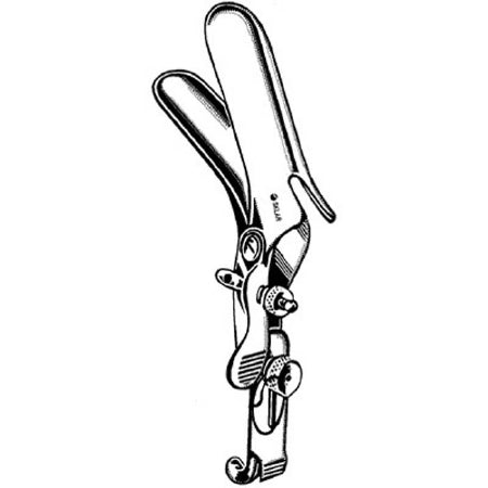 Sklar Sklar Vaginal Speculum Graves NonSterile Premium OR Grade Stainless Steel Medium Right Side Open Angled Up 45° Reusable Without Light Source Capability - 90-3752
