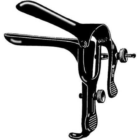 Sklar Black - Laser Surgery Vaginal Speculum Graves NonSterile OR Grade Coated Stainless Steel Large Double Blade Duckbill Reusable Without Light Source Capability - 90-3808