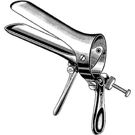 Sklar - Vaginal Speculum Cusco NonSterile OR Grade German Stainless Steel Medium Double Blade Duckbill with Self Retaining Screw Reusable Without Light Source Capability - 90-3959