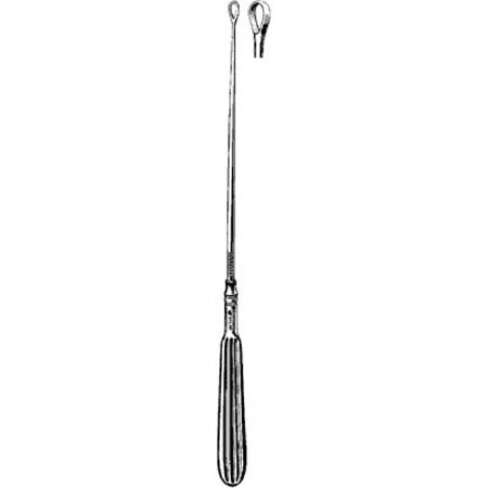 Sklar - Uterine Curette Holden 10-3/4 Inch Length Fluted Handle Extra Small Tip Semi-Sharp Small Loop Tip - 90-5710