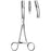 Sklar - Dressing Forceps Maier 10 Inch Length Surgical Grade Stainless Steel NonSterile Ratchet Lock Finger Ring Handle Curved Serrated Tip - 90-8112
