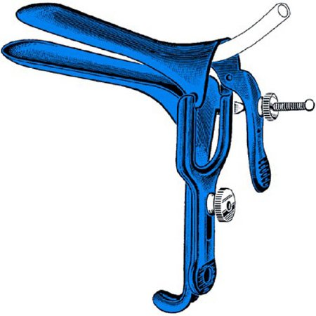 Sklar Blue - Electrosurgical Vaginal Speculum Graves NonSterile OR Grade Coated Stainless Steel Medium With DSE Loop Reusable Without Light Source Capability - 91-5012