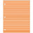 Sklar - Instrument Identification Tape Sheet 8-1/2 X 11 Inch, Orange With White Stripes - 96-1849