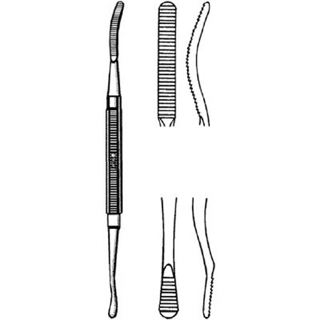 Sklar Bone File Double End #10 Pattern 1 Curved, 1 Flat - 97-1615