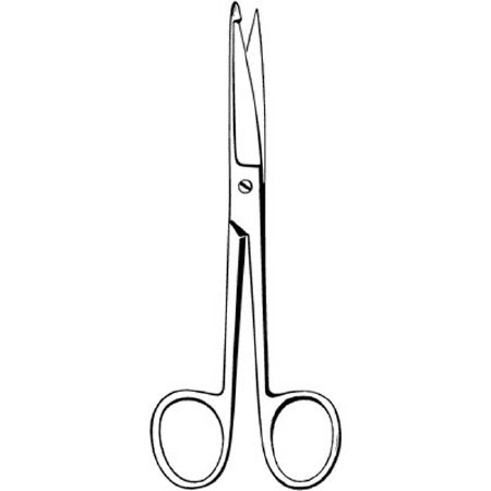 Sklar Merit Bandage Scissors Knowles 5-1/2 Inch Length Office Grade Stainless Steel NonSterile Finger Ring Handle Straight Sharp/Blunt - 97-254
