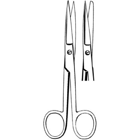Sklar Merit Operating Scissors 6-1/2 Inch Length Office Grade Stainless Steel NonSterile Finger Ring Handle Straight Sharp/Blunt - 97-281