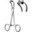 Sklar Econo Towel Clamp Forceps Hoff 5-1/4 Inch Floor Grade Stainless Steel NonSterile Ratchet Lock Finger Ring Handle Curved Round Cross Serrated NonPerforating Tips - 21-611
