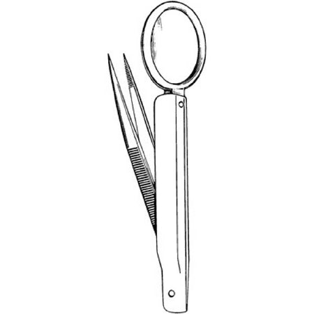 Sklar - Splinter Forceps 3 Inch Length Floor Grade Stainless Steel NonSterile NonLocking Thumb Handle Straight Serrated Tip - 21-708