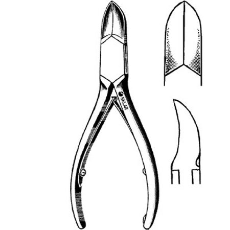 Sklar - Nail Nipper Concave Jaw 5-1/2 Inch Length German Stainless Steel - 97-1309