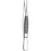 Merit - Splinter Forceps 3-1/2 Inch Length Mid Grade Stainless Steel NonSterile NonLocking Thumb Handle Straight Pointed Tip - 97-777